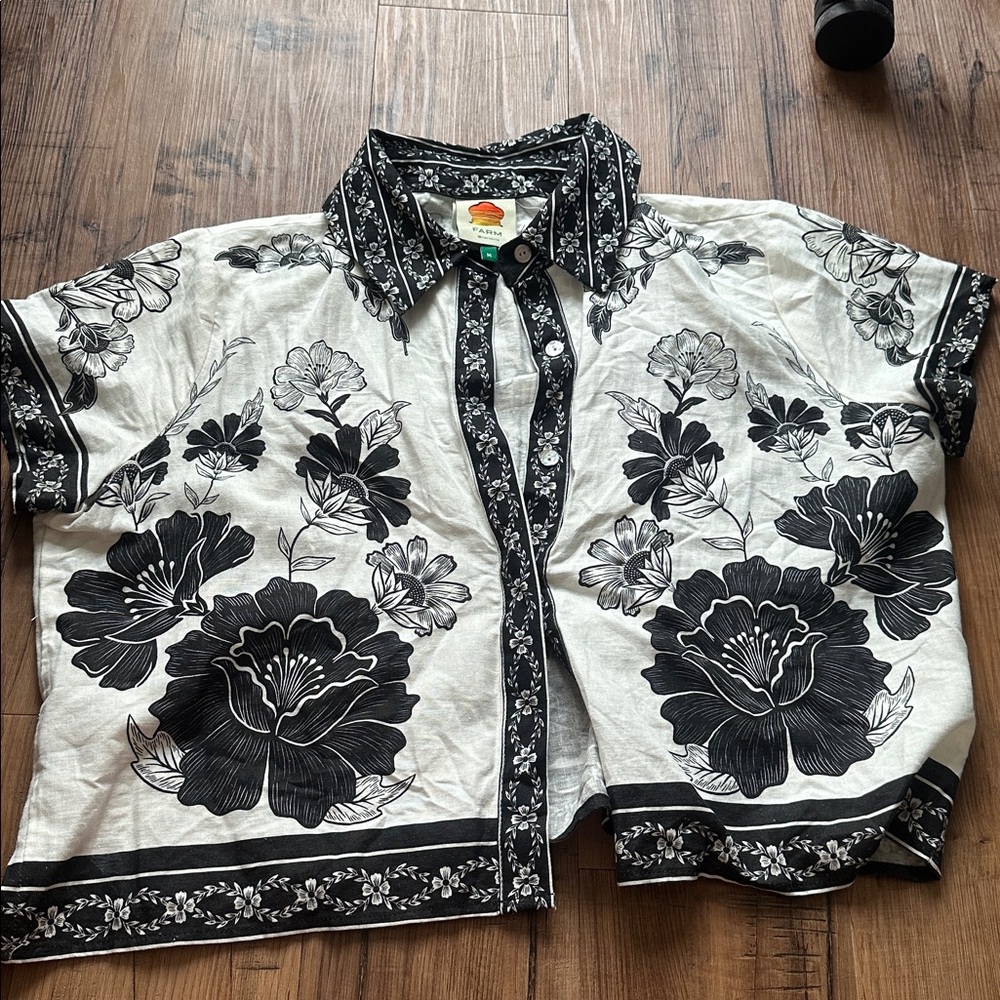 Farm Rio Flower Leopard Shirt